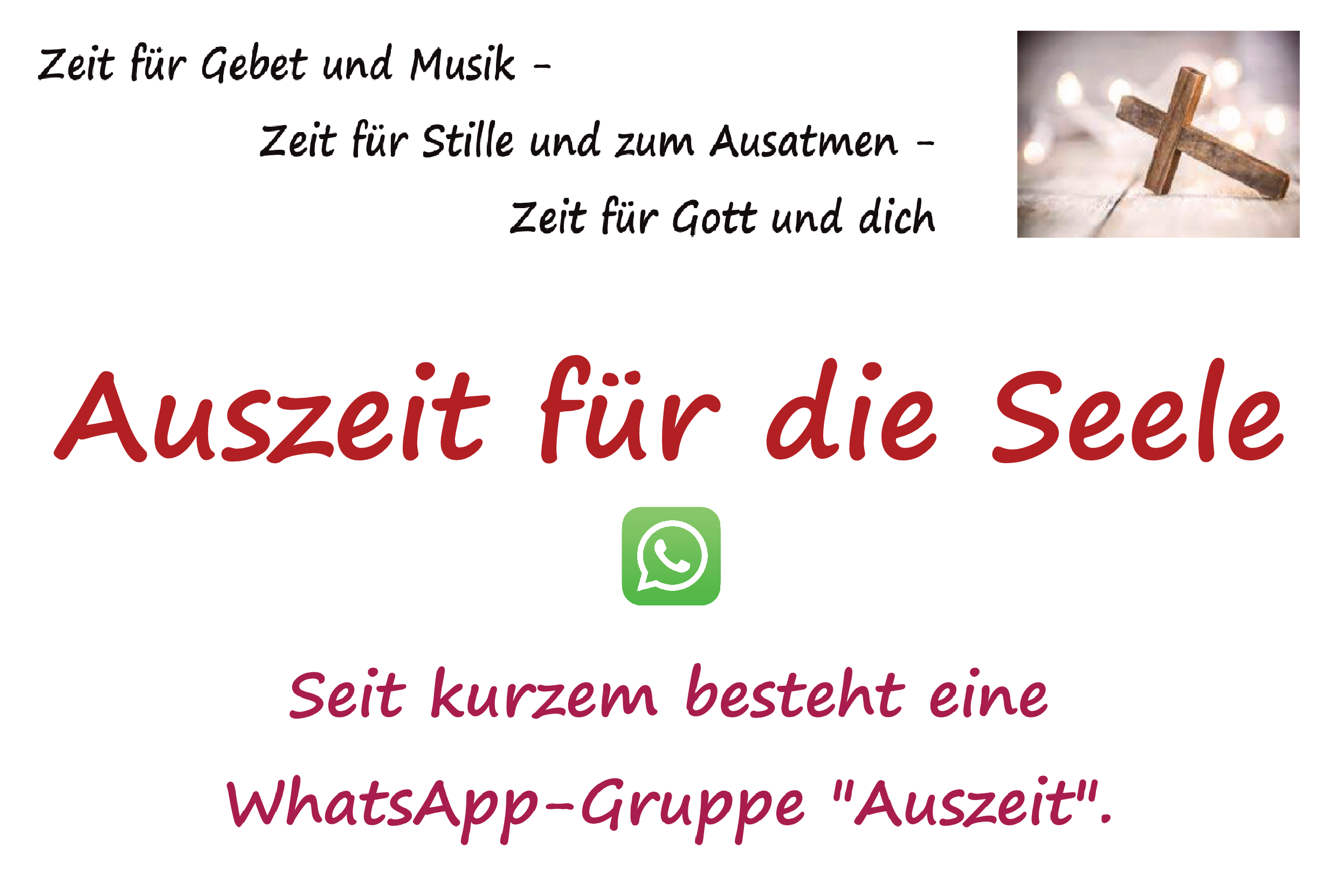 WhatsApp Gruppe Auszeit Einleitung