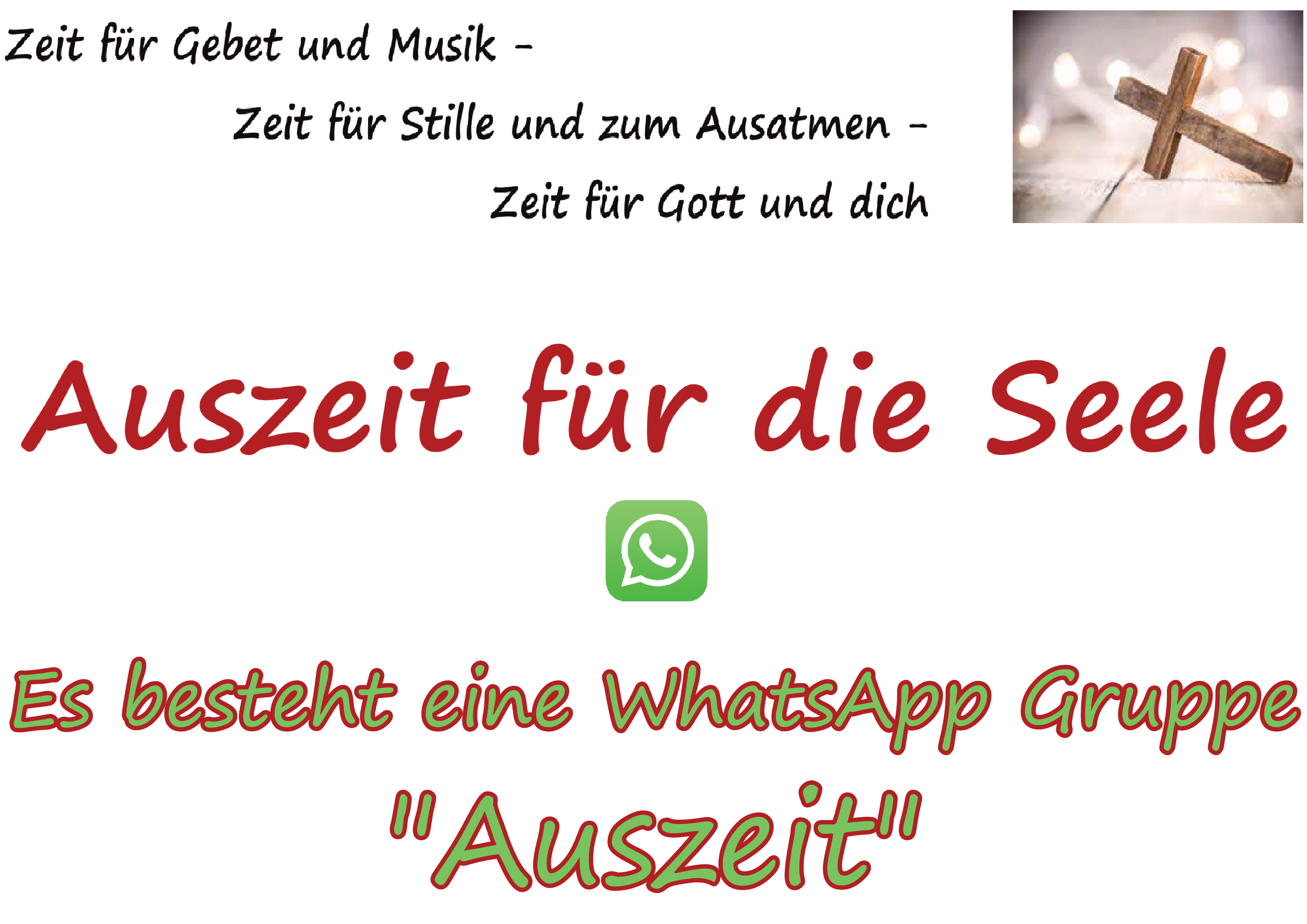 WhatsApp Gruppe Auszeit Einleitung