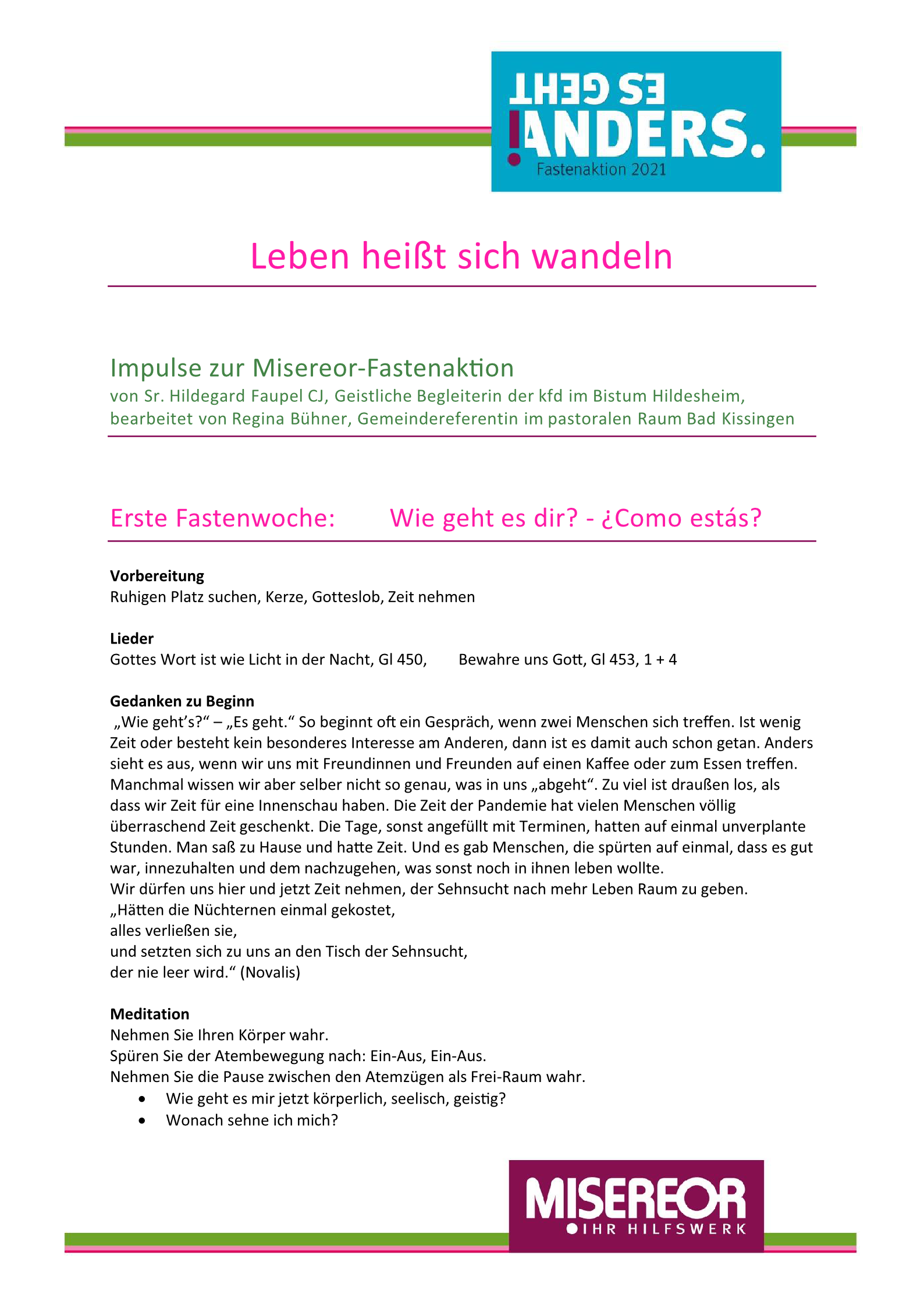 2021 02 Fastenaktion Impuls zur 1. Fastenwoche.Ipng