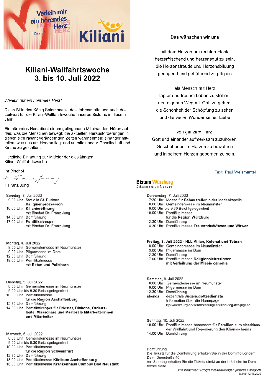 2022 07 03 10 Programm Kiliani Würzburg Bild