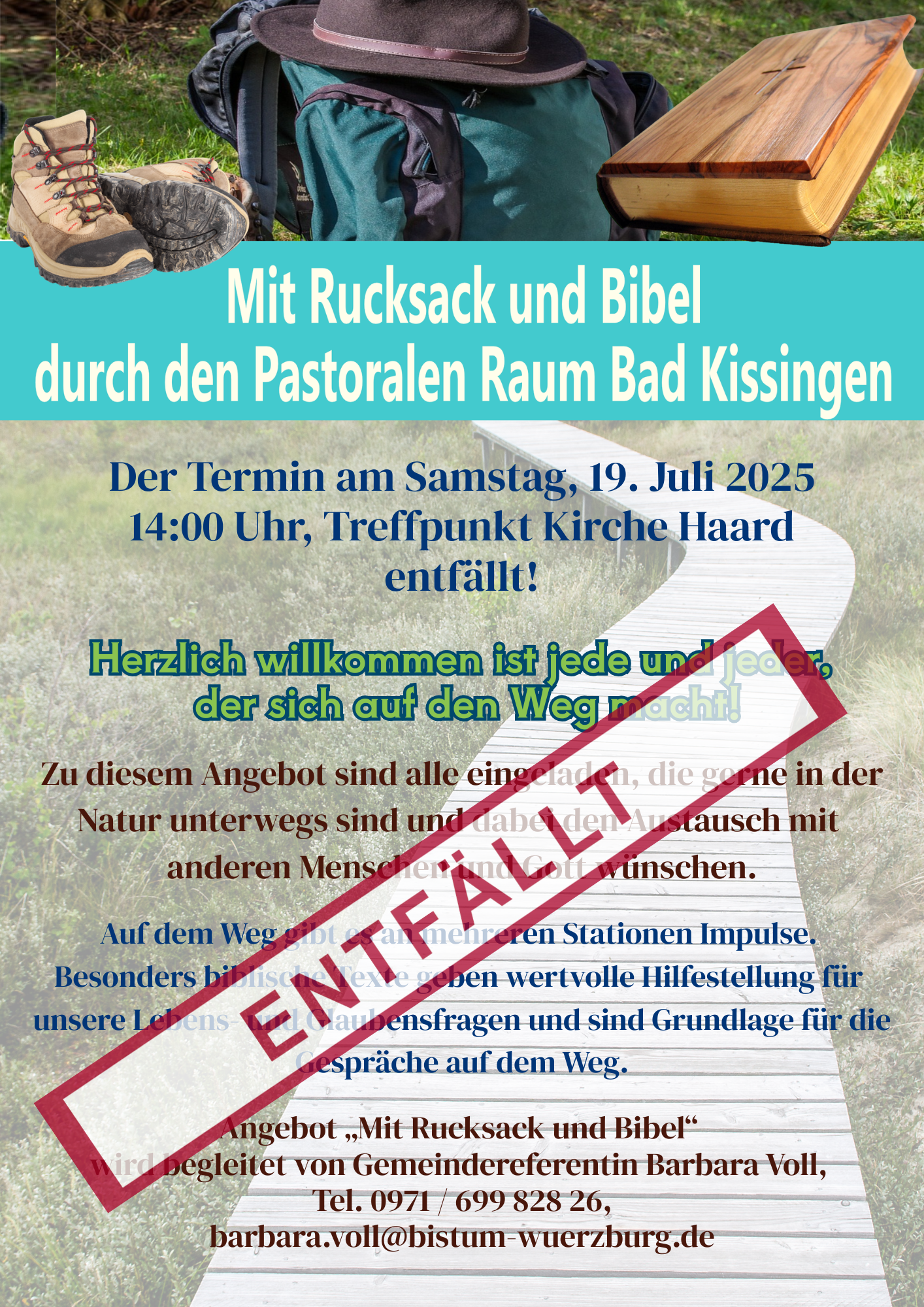 Wallfahrt 06 07 Mit Rucksack und Bibel