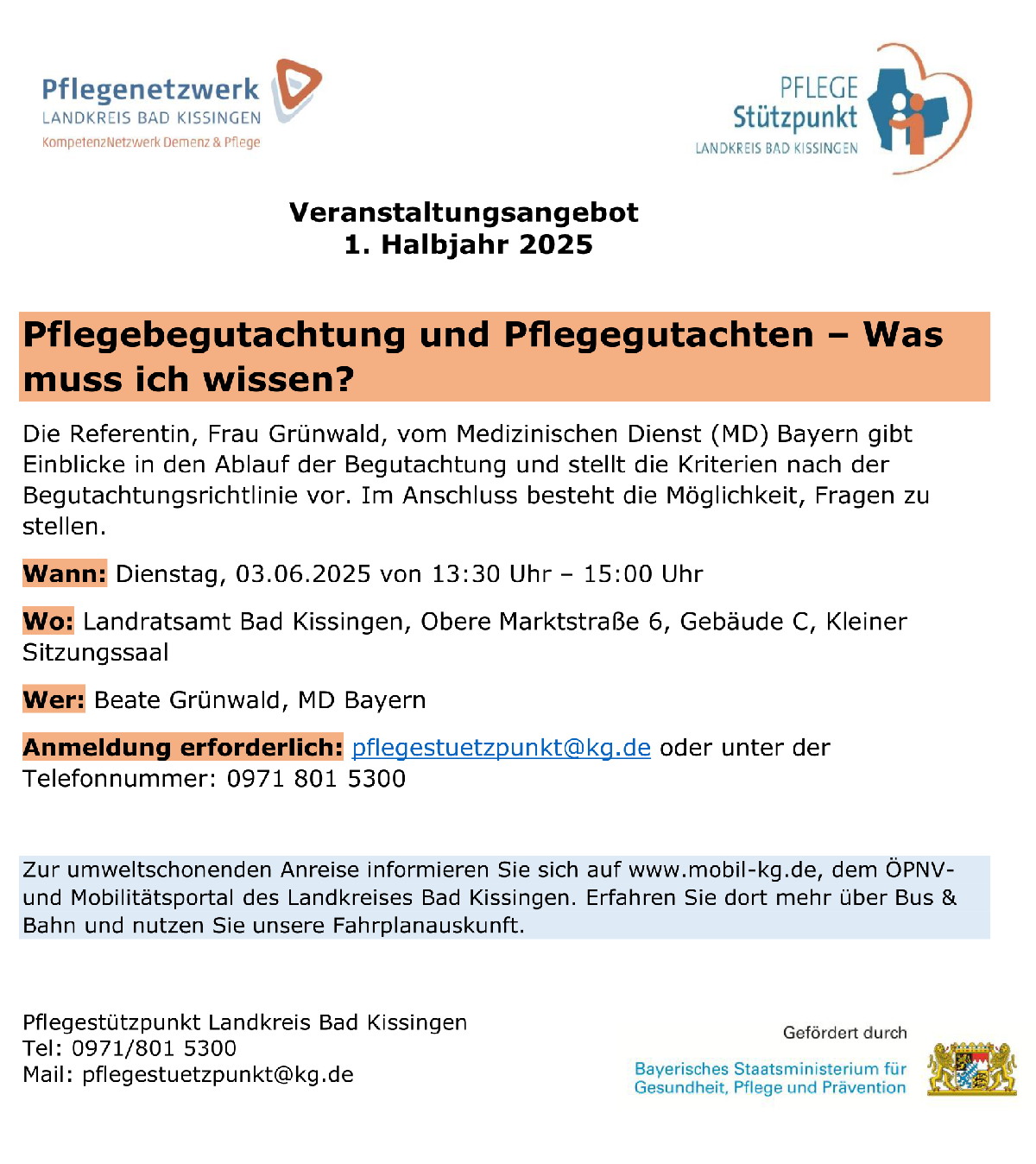 Veranstaltung 2025 05 06 Grundlagen in der Pflege zu Hause